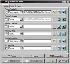 Configuration des sons